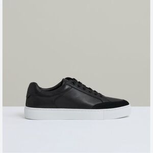 Reiss black leather sneakers size 45